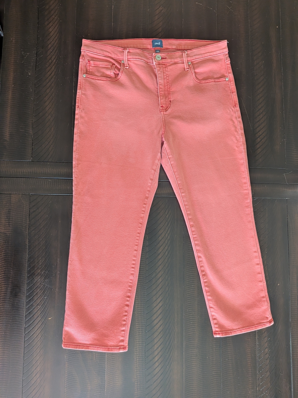 Jag Jeans Pink Womens Straight-Leg Jeans